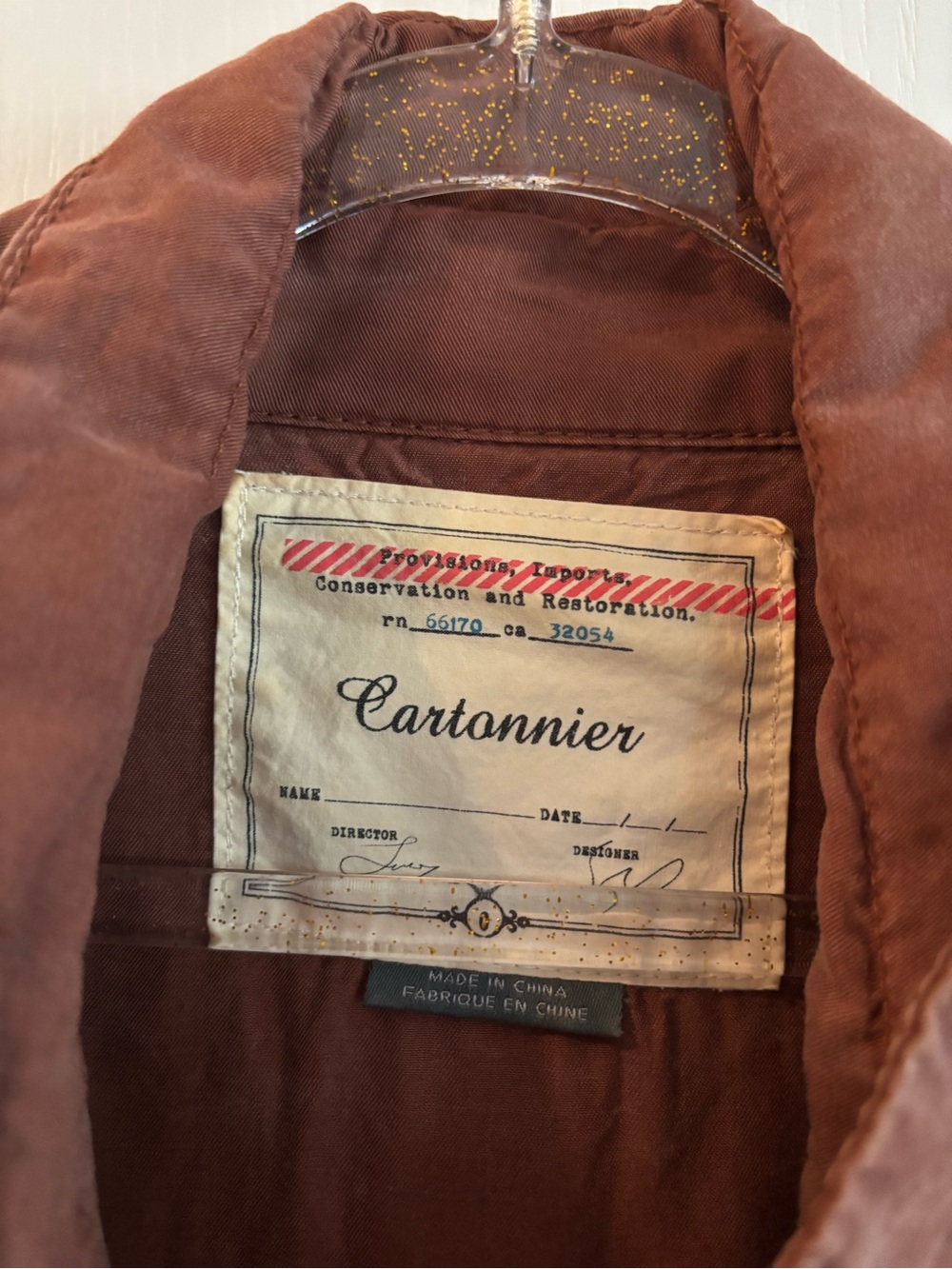 Cartonnier Rust-Brown Lightweight Utility Jacket - Picture 4 of 4